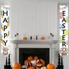 Easter Door Banner Bunny Eggs Rabbits 1 Pair Polyester 30.48x179.83cm Indoor Outdoor Decor
