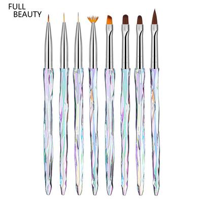Nail Art French Liner Lines Pruhy štětec na malování DIY nástroje na kreslení perem na manikúru
