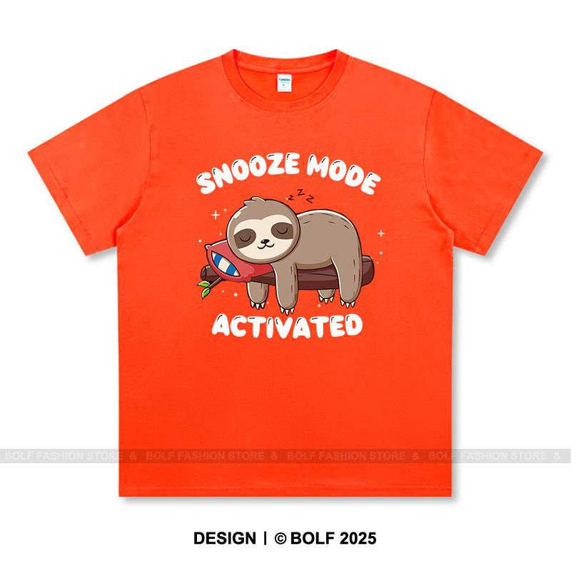 Snooze Mode Activated Printed T-Shirt 100% Cotton Oversized Sleepy Graphic Tees for Men Women Summer Tops Lazycore Streetwear