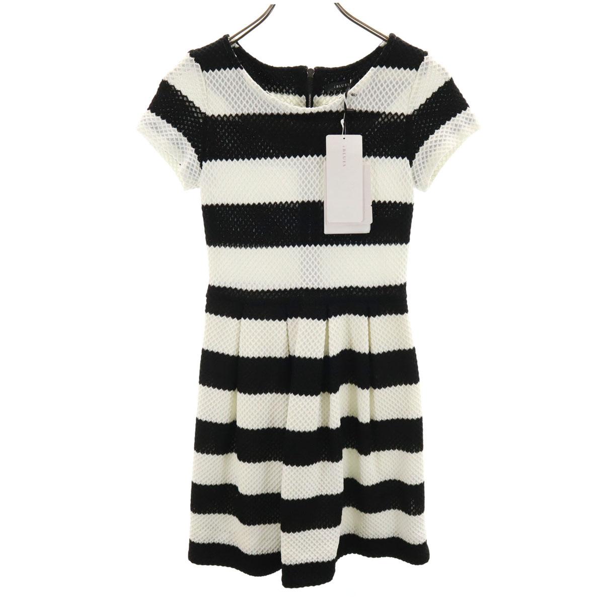 

unused IBLUES Border Pattern Short sleeve mini dress 38 White system Women Used