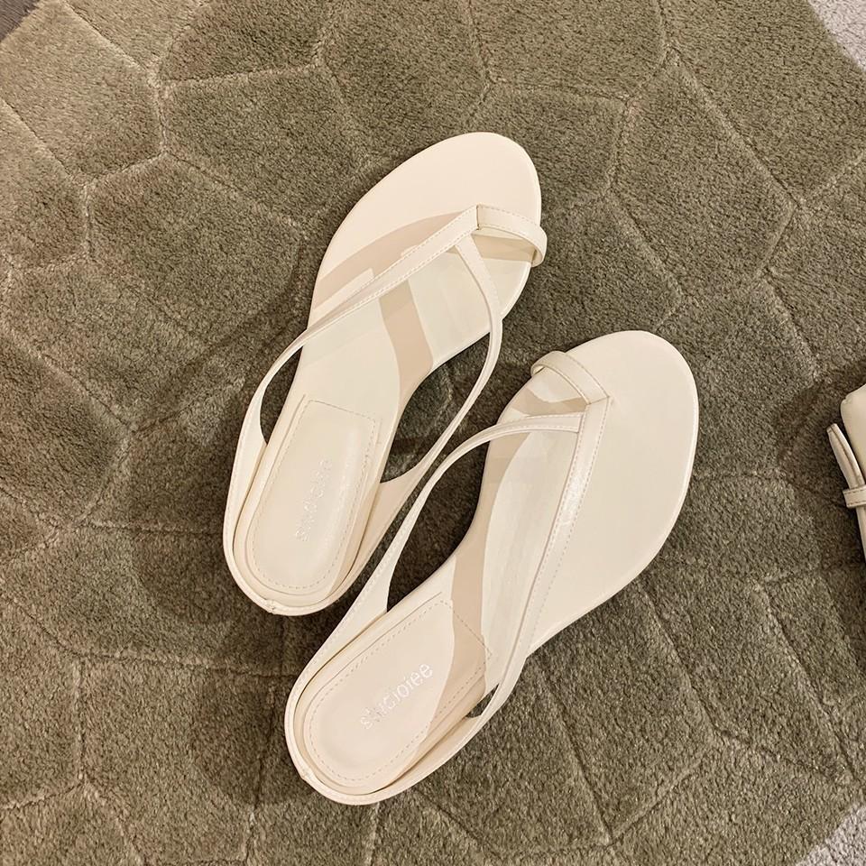 

Виноградная мама лето новый простой тонкий ремешок острый круглый носок закрытый носок толстый каблук универсальная верхняя одежда прохладные тапочки женские летние 40