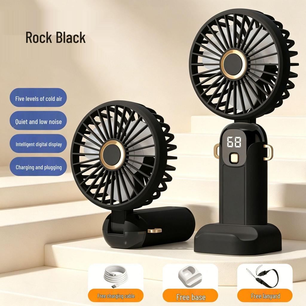 Portable USB High-Speed Rechargeable Fan with Long Battery Life for Dorms and Desktops