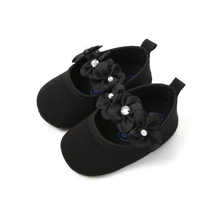 MYGGPP Kleine Blumen-Kleinkindschuhe mit weichen Sohlen, Babyschuhe, Schuhe mit weichen Sohlen, Prinzessinnenschuhe