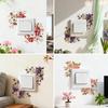 Removable Flower Switch Sticker Waterproof Peel And Stick Light Switch Decal for Living Room Bedroom Bathroom Kitchen Decor