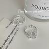 Su Chuang S925 Sterling Silver Adjustable Flower Ring for Women - Personalized, Trendy Design for Index Finger