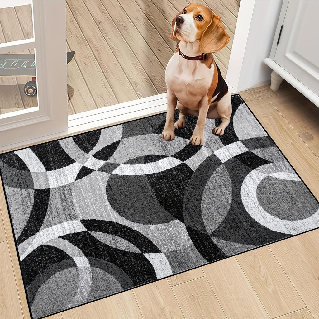 1 stk Gulvmatte med geometrisk mønster Moderne Kjøkken polyesterteppe Sklisikker Fargerik Innendørs Teppe, For Hjem Bad Soverom Stue Dekor