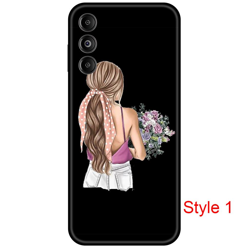 

Чехол для Samsung Galaxy M14 5G Черный силиконовый мягкий 6,6-дюймовый SM-M146B противоударный роскошный роскошный чехол Полная защита M14-Style 1