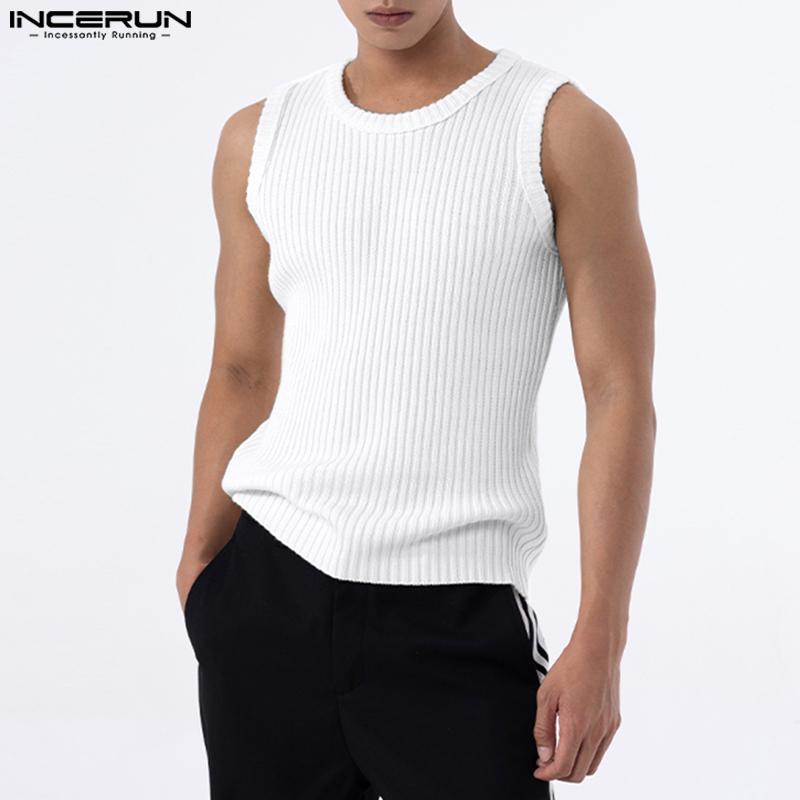 

INCERUN мужские однотонные майки без рукавов, жилеты