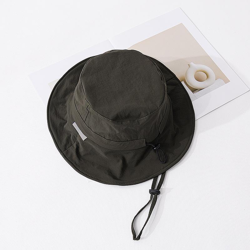 

Hat 2025 new spring and summer travel visor sun protection foldable large brim size head circumference outdoor hat L（60-62cm） армія зелений колір