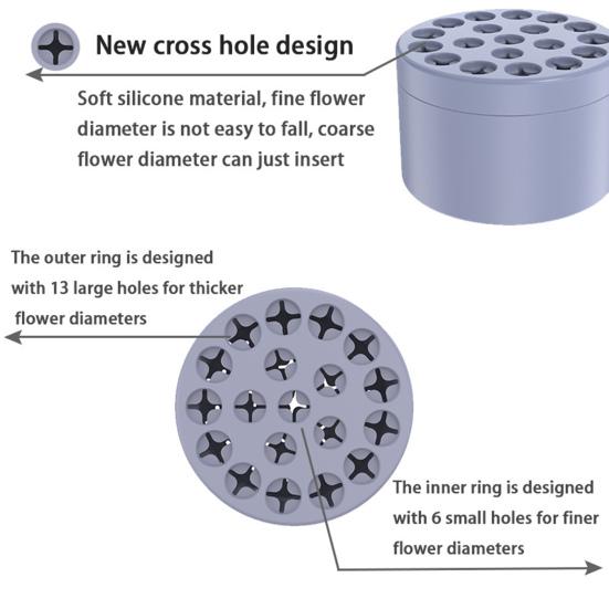 Silicone Spiral Stem Holder Vase Insert Flower Arranger Bouquet Twister Plant Fixation Floral Arrangement Grid Tool