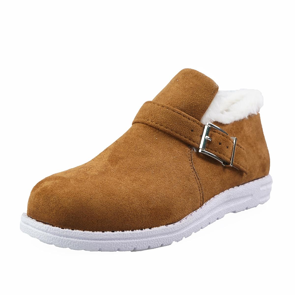 

Снігові черевики великих розмірів Жіночі зимові нові товсті бавовняні чоботи з леопардовим принтом Пухнасте взуття на флісовій підкладці з плоским низом Жіноче бавовняне взуття 36 коричневий