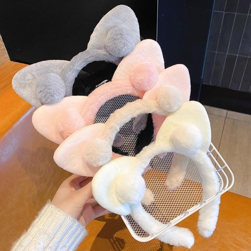Cat Ears Headbands Furry Plush Headbands Hair Accessories for Girls and Womens Holiday Party Headwear