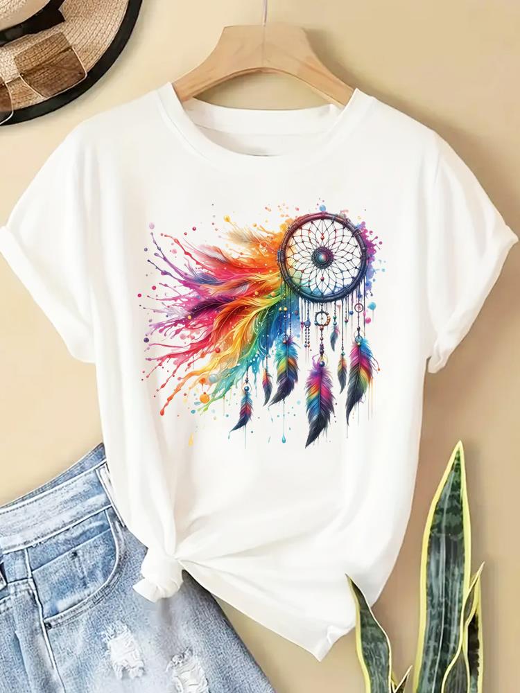 (Asian Size) Lovely Leopard Trend  Printed Clothing Casual T Shirt  Lady Female Top Fashion Graphic Short Sleeve T-shirts Women Tee