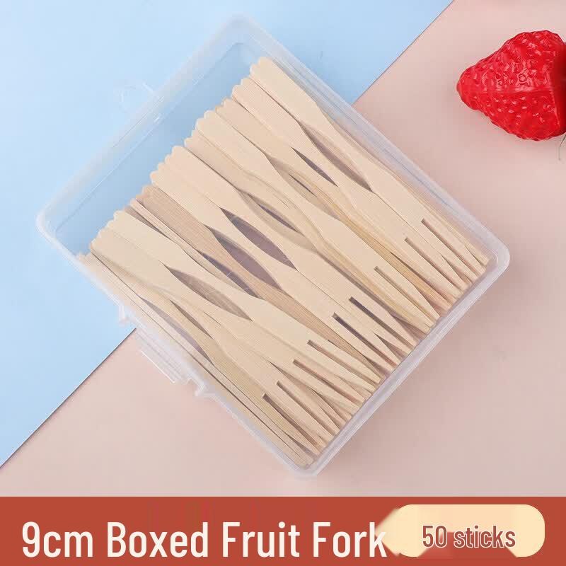 Bamboo Disposable Fruit Fork Set