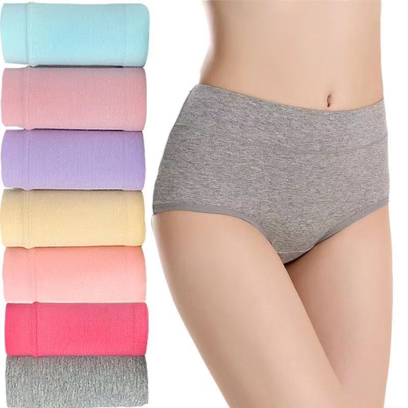 Plus Size Female Spring and Autumn Pure Cotton Belly Lifting Hip Shaping Breathable Waist Triangle Briefs