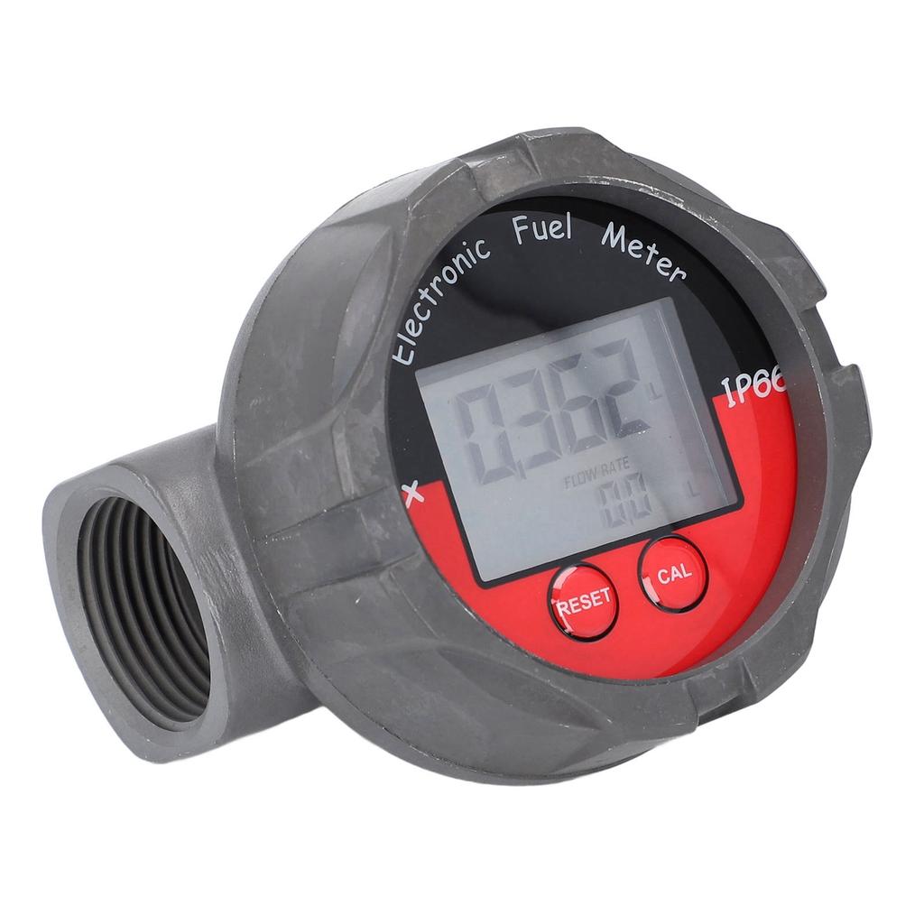 Electronic Fuel Meter Digital LCD Display Turbine Fuel Flow Gauge 1in High Accuracy 20MPa MWP