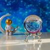 Bola decorativa de cristal grabada con constelación de 1 estrella, pisapapeles, vidrio feng shui, decoración de arte para el hogar global, 60 mm /