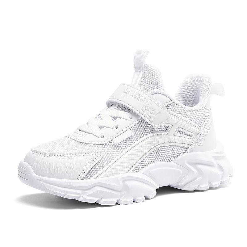 Scarpe sportive bianche traspiranti in rete per bambini, autunnali e invernali, per ragazze