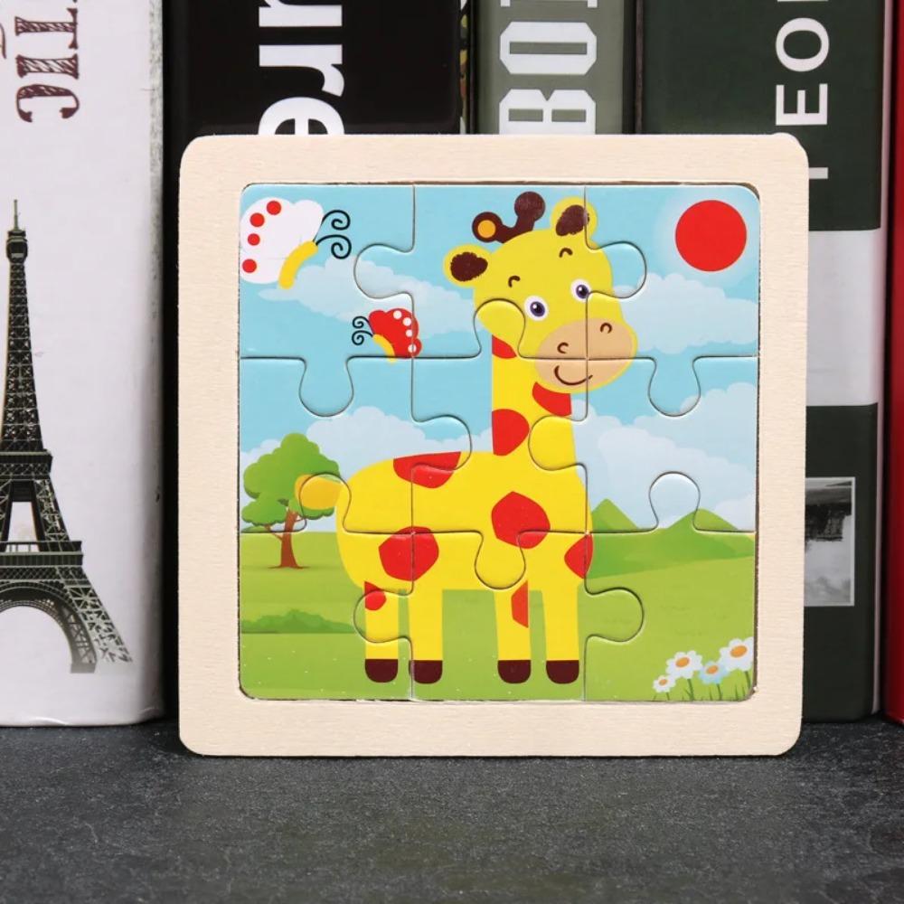 9 ks Drevené puzzle malej veľkosti Montessori hračky pre bábätká Skladačka 3D puzzle dosková hra Vzdelávacie hračky pre deti Darček