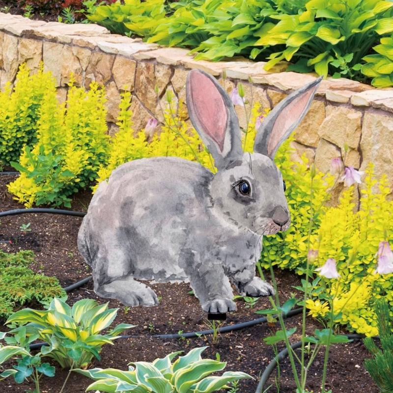 1/3pcs Easter Rabbit Yard Signs Spring Yard Stake Decorative Garden Stakes for Indoor Outdoor Courtyard Lawn Decoration