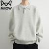 MiiOW Men's Polo Collar Knit Sweater