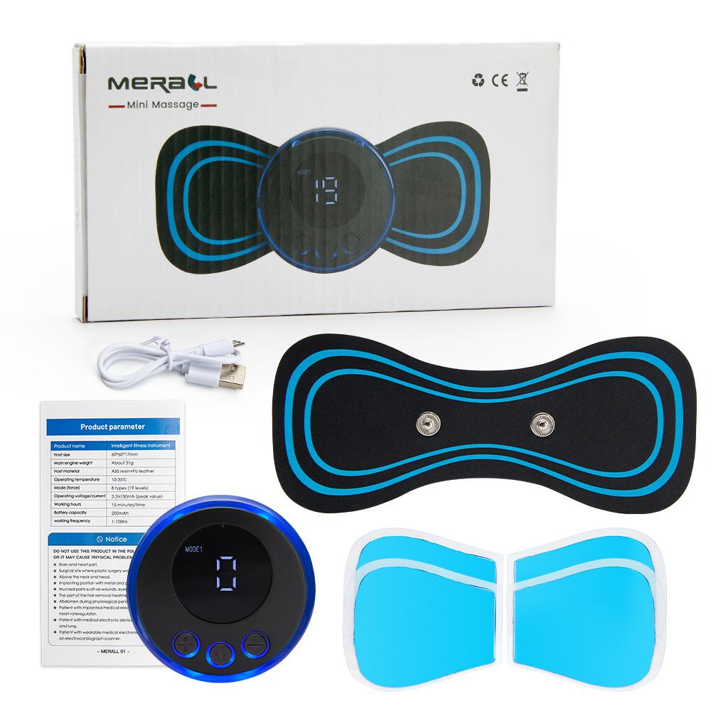 Ems Neck Stretcher Electric Back Massager 8 Mode Body Cervical Massage Patch Pulse Muscle Stimulator Relief Pain Cervical Spine