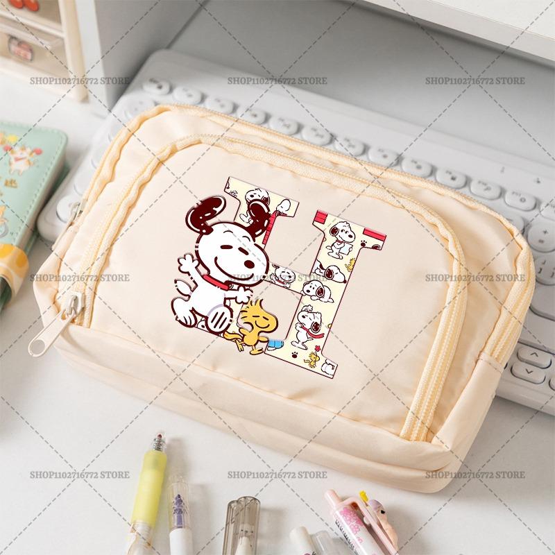 New Snoopys Pencil Case Cartoon Pen Bag Organizer Pouch Student Back To School Supplies Office University Stationery PenBox Gift