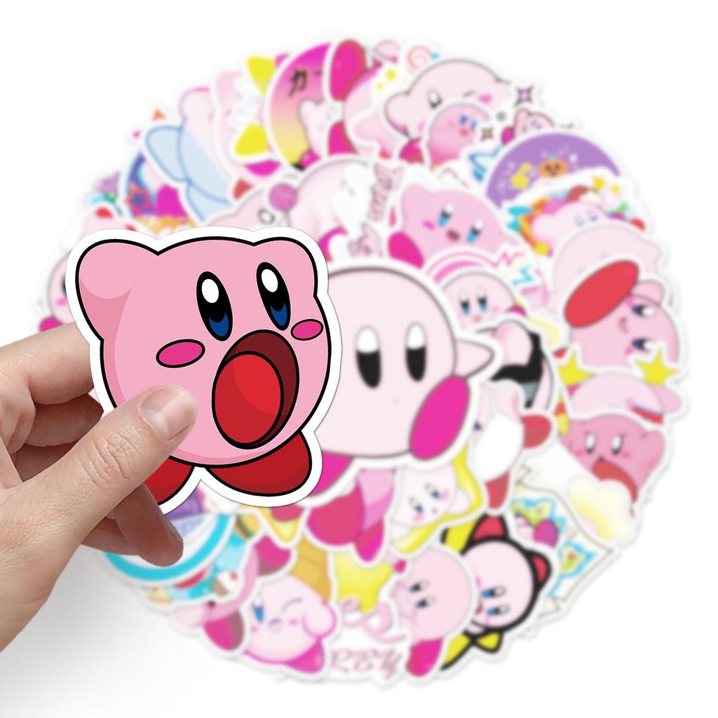 - 50 naklejek anime Kirby Star Graffiti do dekoracji deskorolki lub bagażu DIY