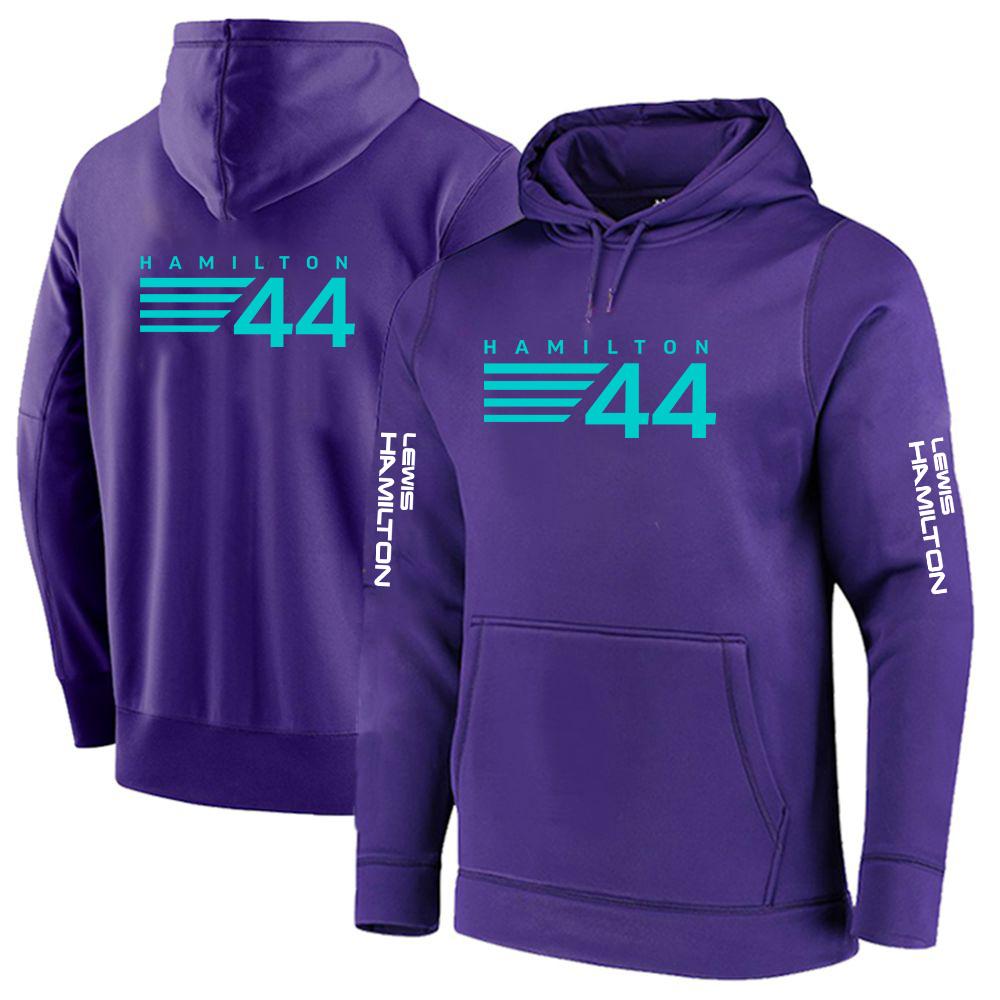 Jezdec F1 Lewis Hamilton Digitální 44 Pánská jednobarevná mikina   Podzim Vysoce kvalitní Ležérní pohodlná mikina Fleecový pulovr