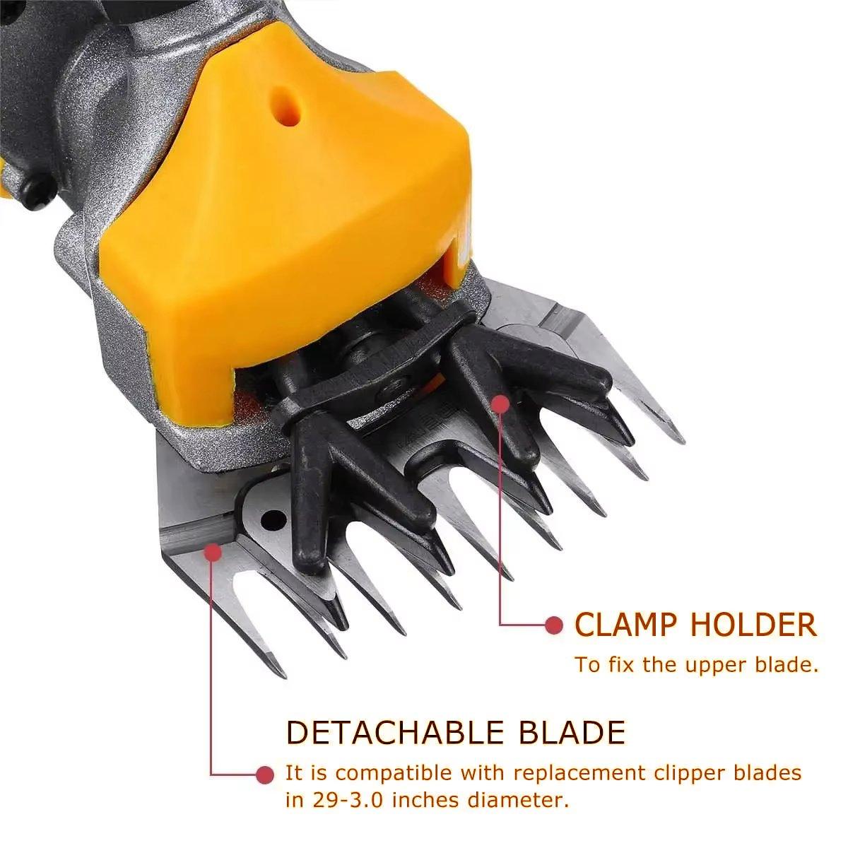 2500W 6 Gears Adjustable Speed Wool Scissor 13 Teeth Electric Sheep Pet Hair Clipper Shearing Kit Goat Pet Animal Shears Supplie giallo