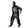 Kids Boys Skeleton Bone Jumpsuit Scary Skull and Mask Halloween Party Costume Outfit