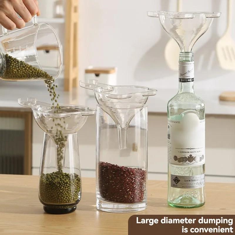 120 Maschen Küchenöltrichter mit Filter 2 in 1 Trichterfilter mit Griff Doppellagiges Feinmaschiges Sieb Tragbarer Saftseiher Kaffee