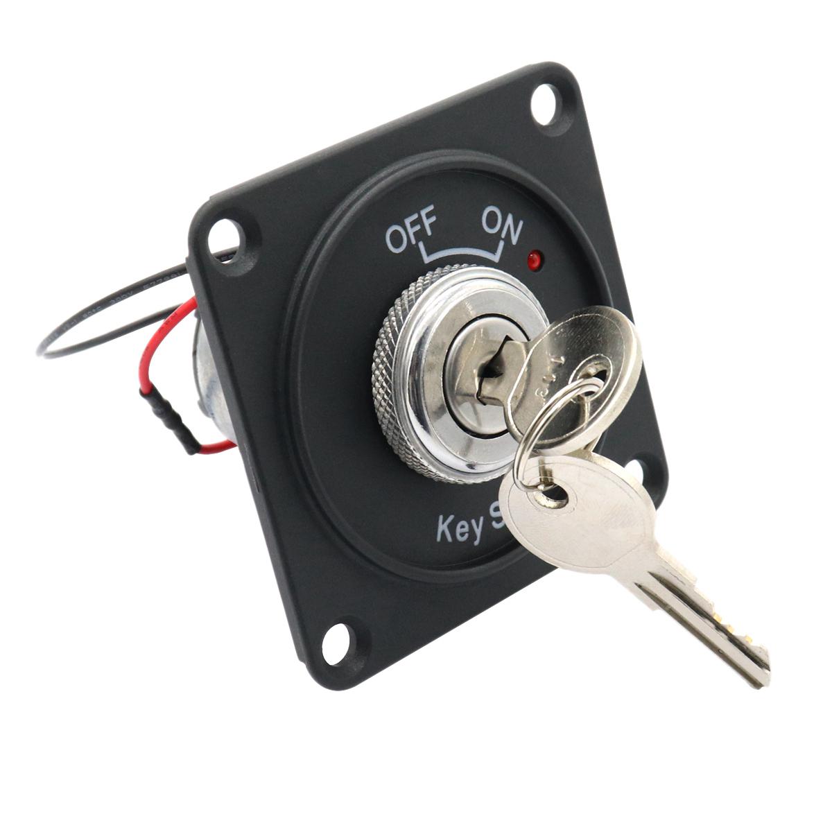 Universal 12V Car Boat Motorcycle Ignition Starter Key Ignition Switch Panel 2Position With 2 Keys чёрный