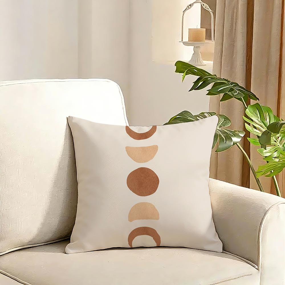 Boho Matisse Coral Lines Cushion Cover Reversible Plush Pillow Cover Soft Fluffy Home Decor for Sofa Bedroom
