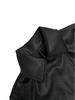 LD2271 Women's Autumn/Winter Long Leather Lapel Cardigan - Buttoned, Warm, Trendy Streetwear Jacket