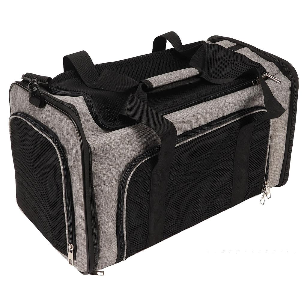 Transportor Pisică Portabil Respirabil Pânză Oxford Moale Geantă Transportor Călătorie Animal de Companie pentru Călătorie Tratament Lumină