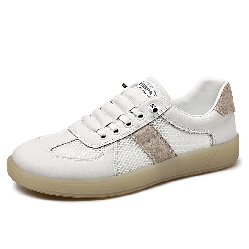 Fashion Lightweight Mens Shoes Lace Up Skateboard Footwear Male All-match Simple Sneakers Leisure Leather Casual Shoes Vulcanize Shoes