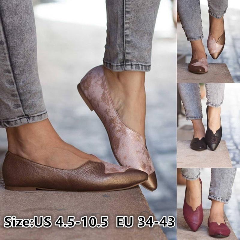 New Women/'s Fashion Ballerina Ballet Flat Shoes Size 5-10
