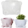 Elephant Silicone Mold for Epoxy Resin Concrete Cement Planter DIY Cute Flower Pot Makeup Sponge Holder Storage Box Decor
