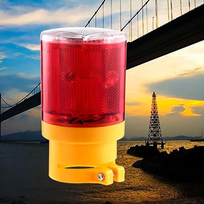 Lampe d'avertissement de circulation à énergie solaire Lampe à ampoule LED pour chantier de construction Route portuaire Éclairage d'urgence