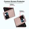 Samsung Z Flip6 5 4 3 Folding Phone Case Anti Fingerprint Z Fold6 Cross Print Leather Protective Case