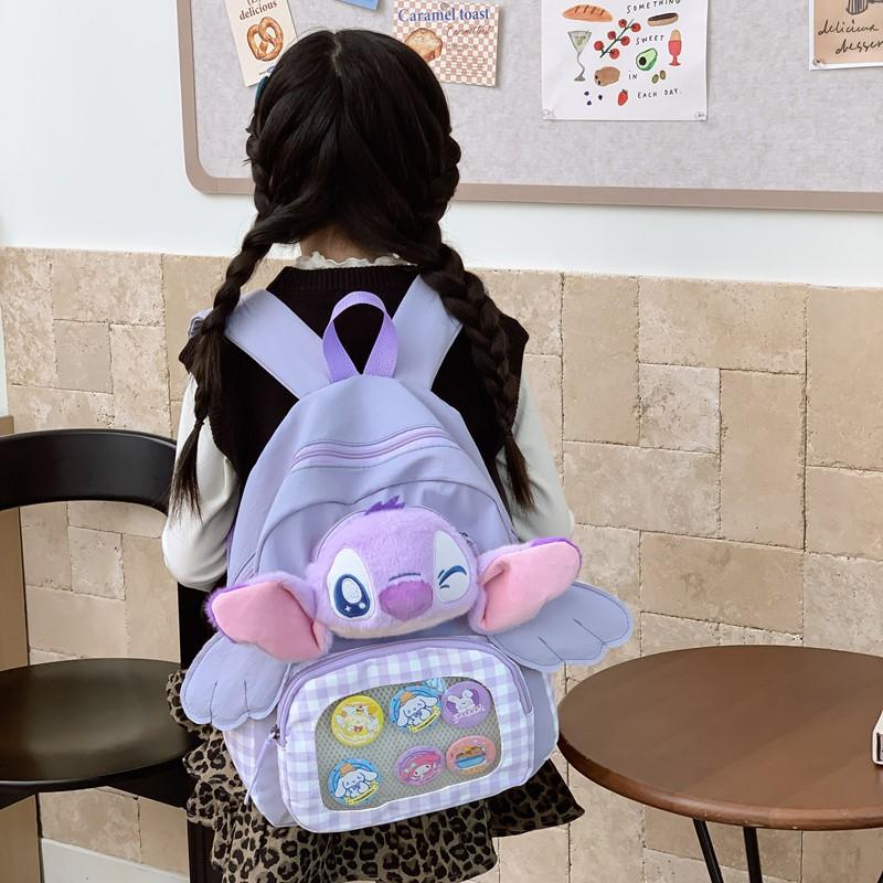 Cartoon Boys And Girls Backpack Soft Cute Plush Doll Primary School Bag Large Capacity Children'S Backpack