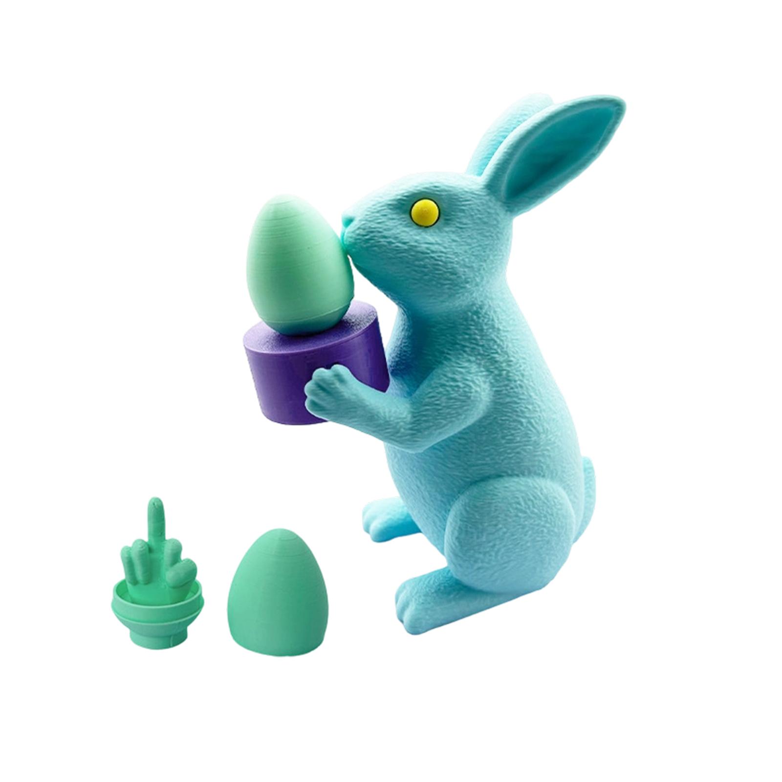 Пасхальное украшение Креативное пасхальное яйцо Украшение Дерево Домашняя вечеринка Сцена Настольный орнамент синий