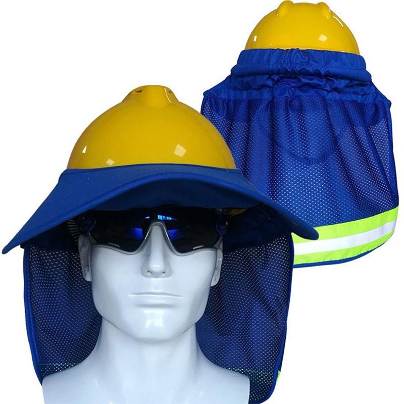Reflekterande Mesh Reflekterande Keps Andningsbar Anti-Uv Strandhatt Nackskyddssjal Universell Solskyddshatt Säkerhetshjälmar
