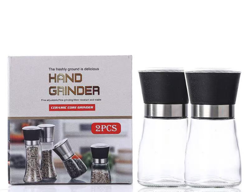 

Перечница Мельница для перца Соль Регулируемая степень помола Стеклянные шейкеры для специй Легко чистить Керамические жернова Солонка Керамический ротор чёрный