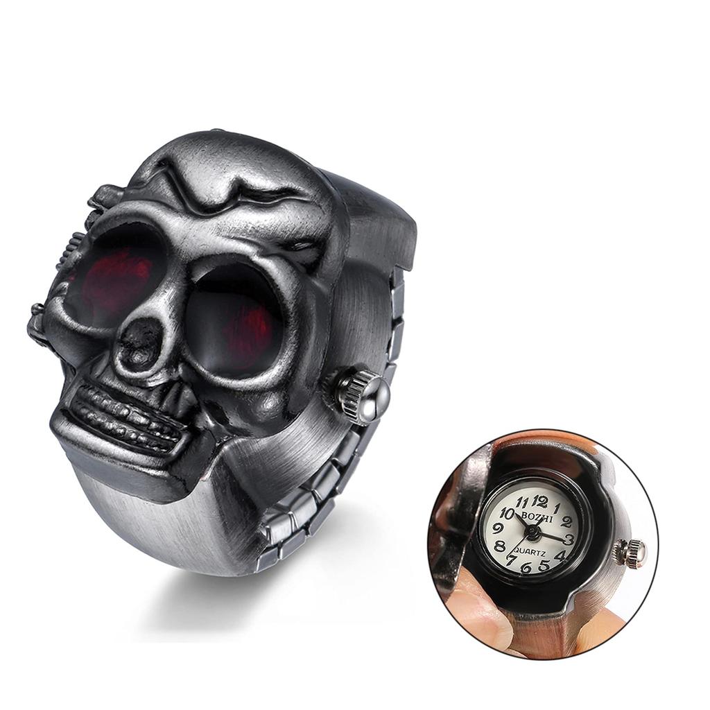 Lancardo Skull and Crossbones Ring Free Ring Lid Cover Easy To Daily Life Anniversary Ring, Clock, Watch, Size, Watch, Included, Men's, Women's,