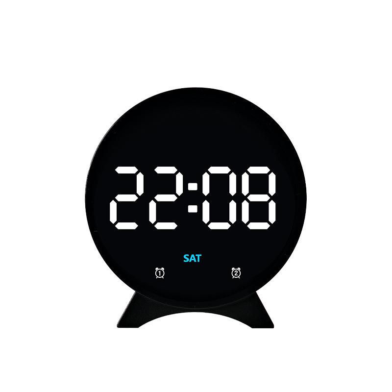 Multifunctional LED Alarm Clock with Temperature Display, Model 6693