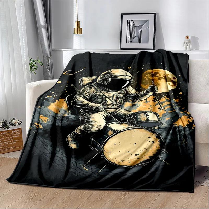 Astronaut Universe Spaceman 3D Outer Space Cartoon Blanket,Soft Throw Blanket for Home Bedroom Bed Sofa Office Cover Blanket Kid