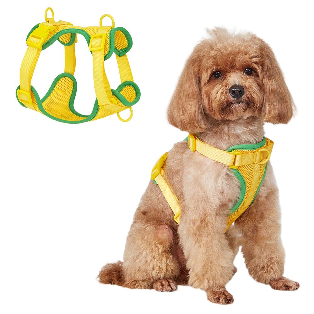 Size L Summer Breathable Mesh Dog Cat Harness Adjustable Pet Harness