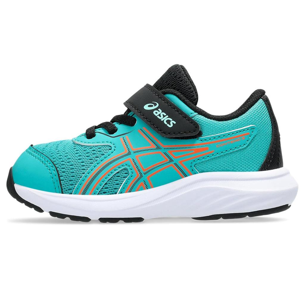 Asics CONTEND 9 TS Buty do biegania Rozmiar 403 2E, 1014A339, Junior, (Fale Turkusowo-Czarna), 13.0 cm,